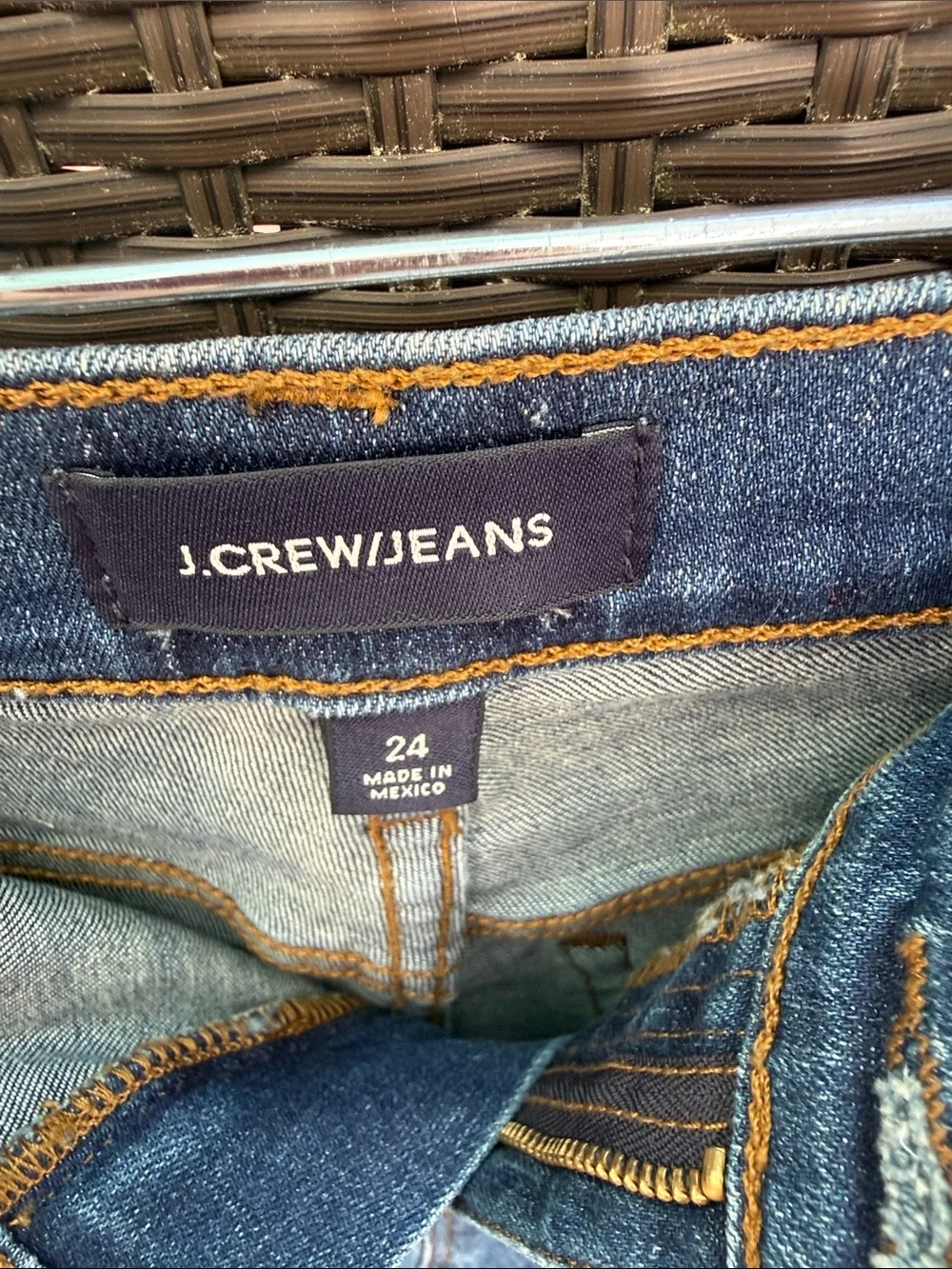 J. Crew Dark Blue Denim Cutoff Shorts size 24